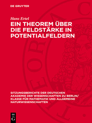 cover image of Ein Theorem über die Feldstärke in Potentialfeldern